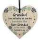 Novelty Gift For Grandad Dad Fathers Day Birthday Wood Heart