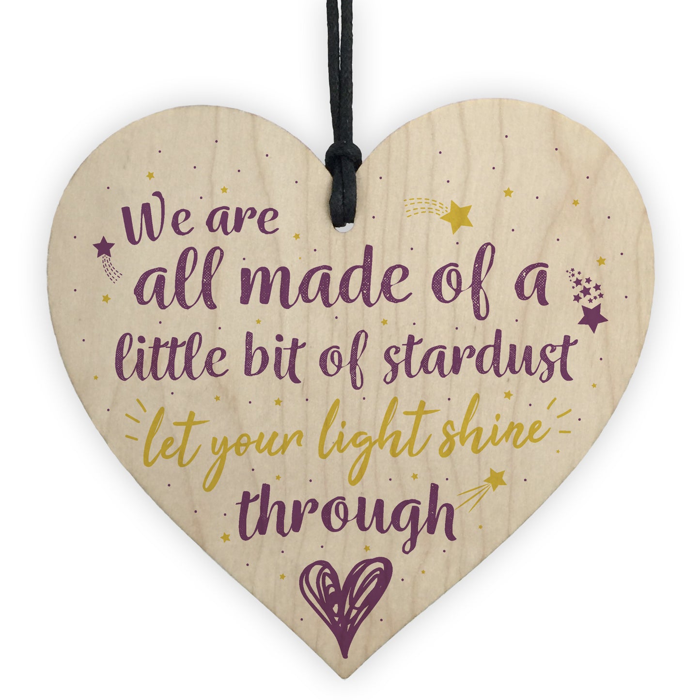 Inspirational Friendship Family Gift Wooden Heart Love Sign