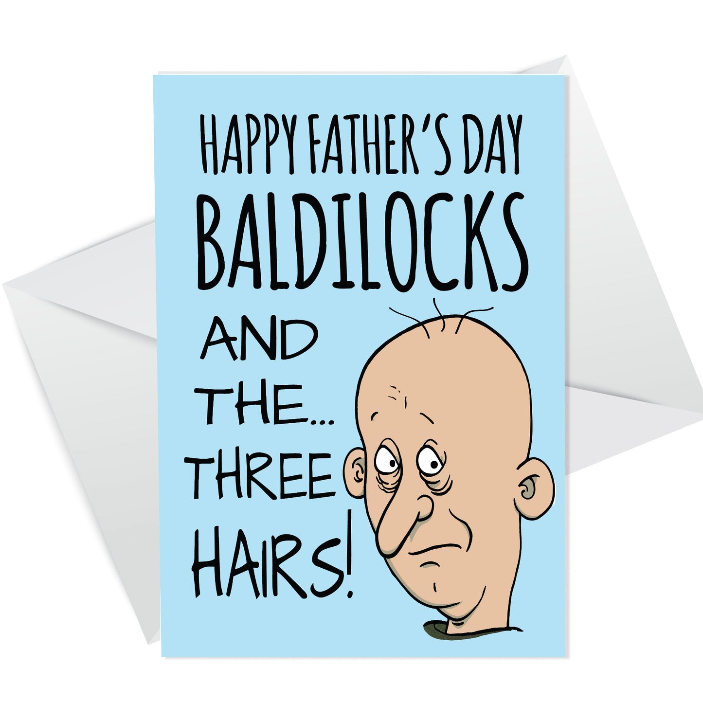 Funny Rude Fathers Day Bald Card For Dad From Daughter Son