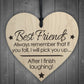 Best Friends Finish Fall Laughing Wooden Hanging Heart Plaque