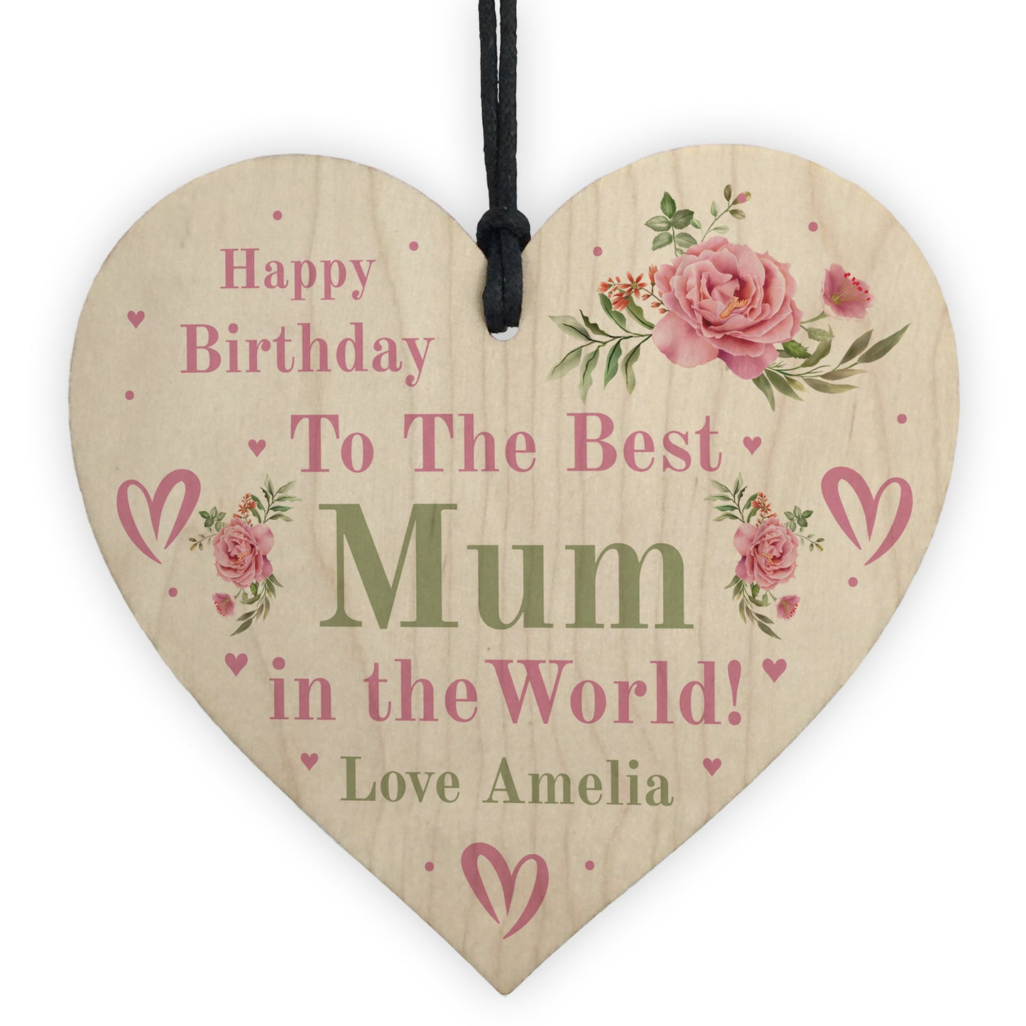 Happy Birthday Mum Gifts Hanging Sign For Birthday Personalised