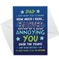 Funny Happy Fathers Day Card For Dad From Son Or Daughter
