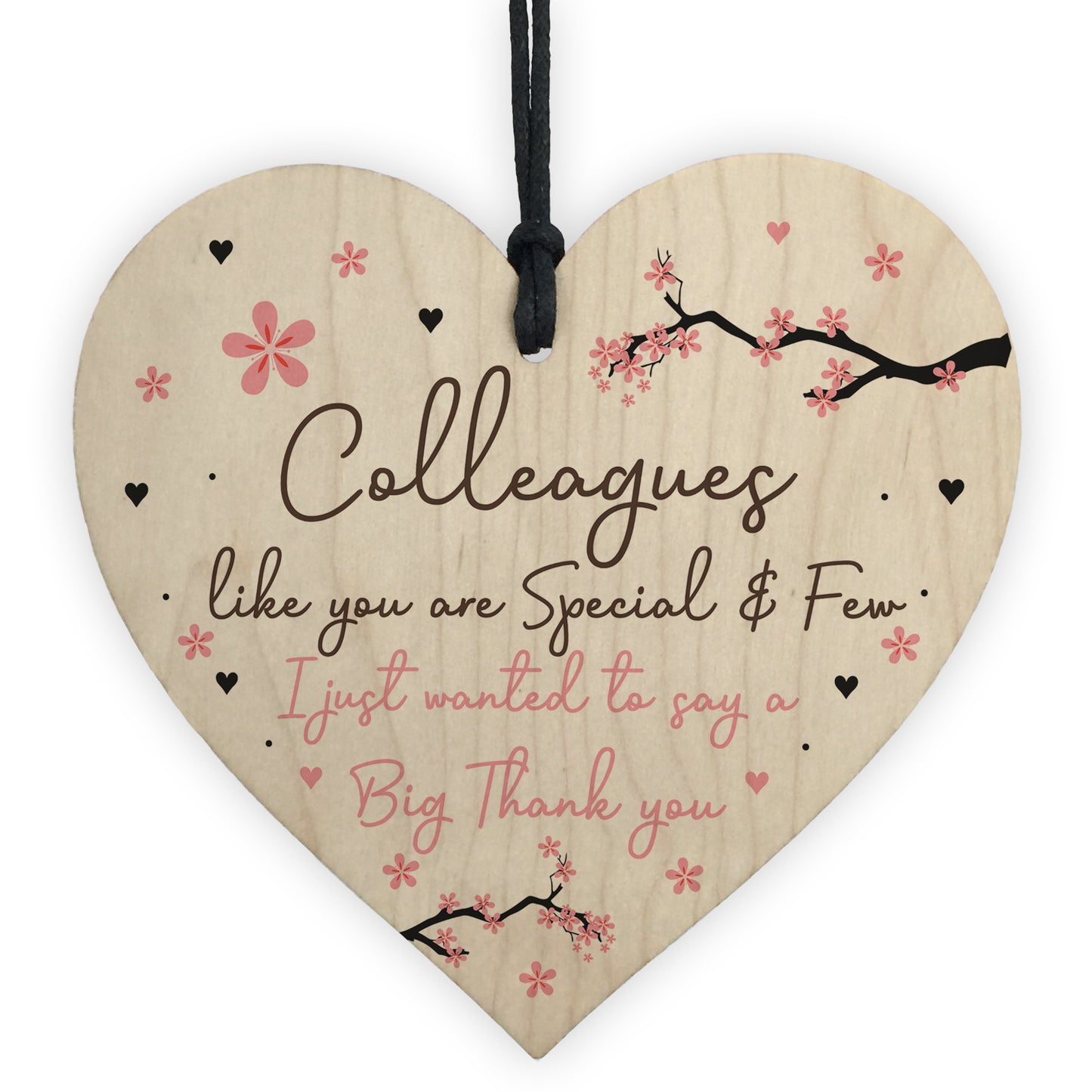 Gift For Colleague Wooden Heart Colleague Birthday Leaving Gift