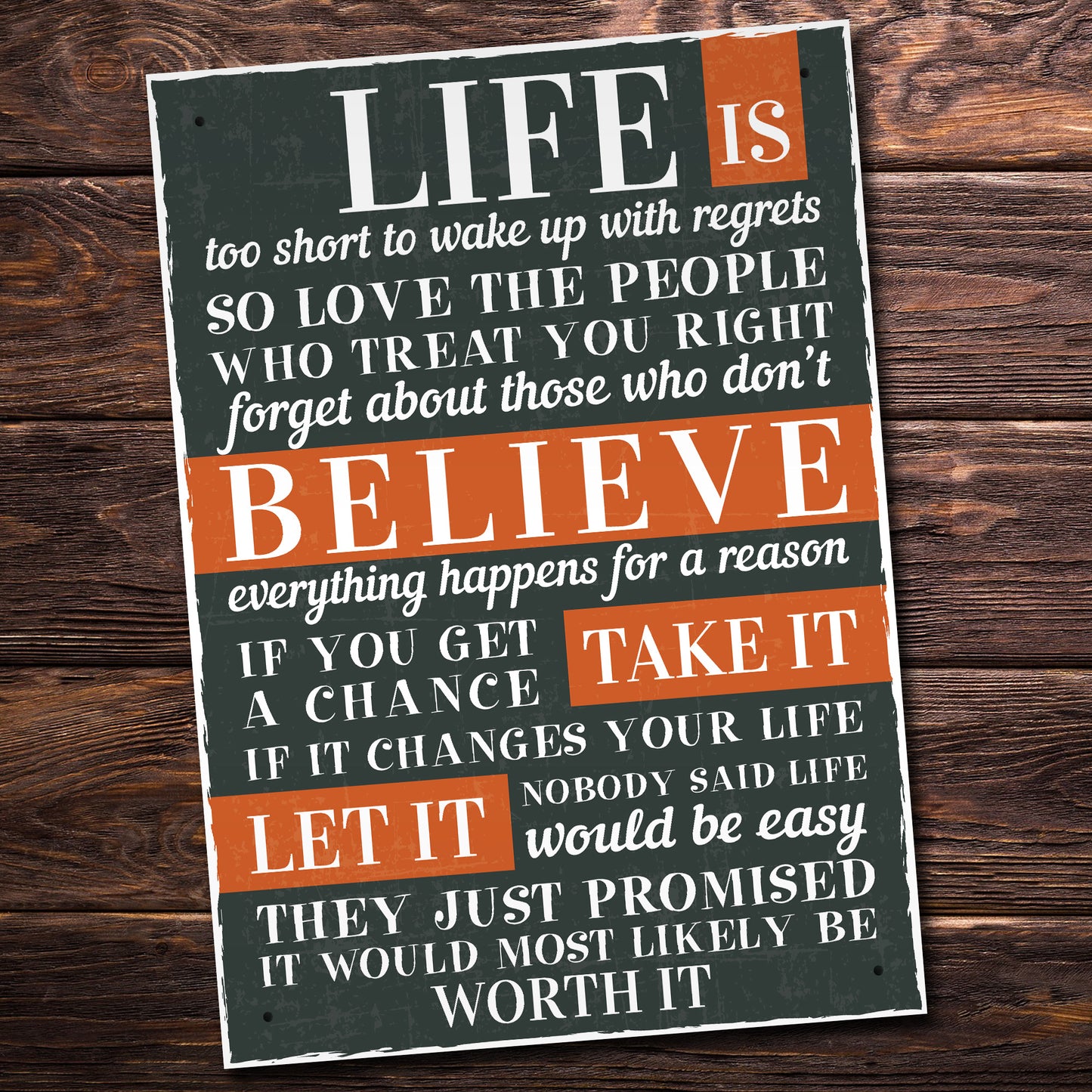 Life Inspirational Sign Best Friend Vintage Shabby Chic Plaques