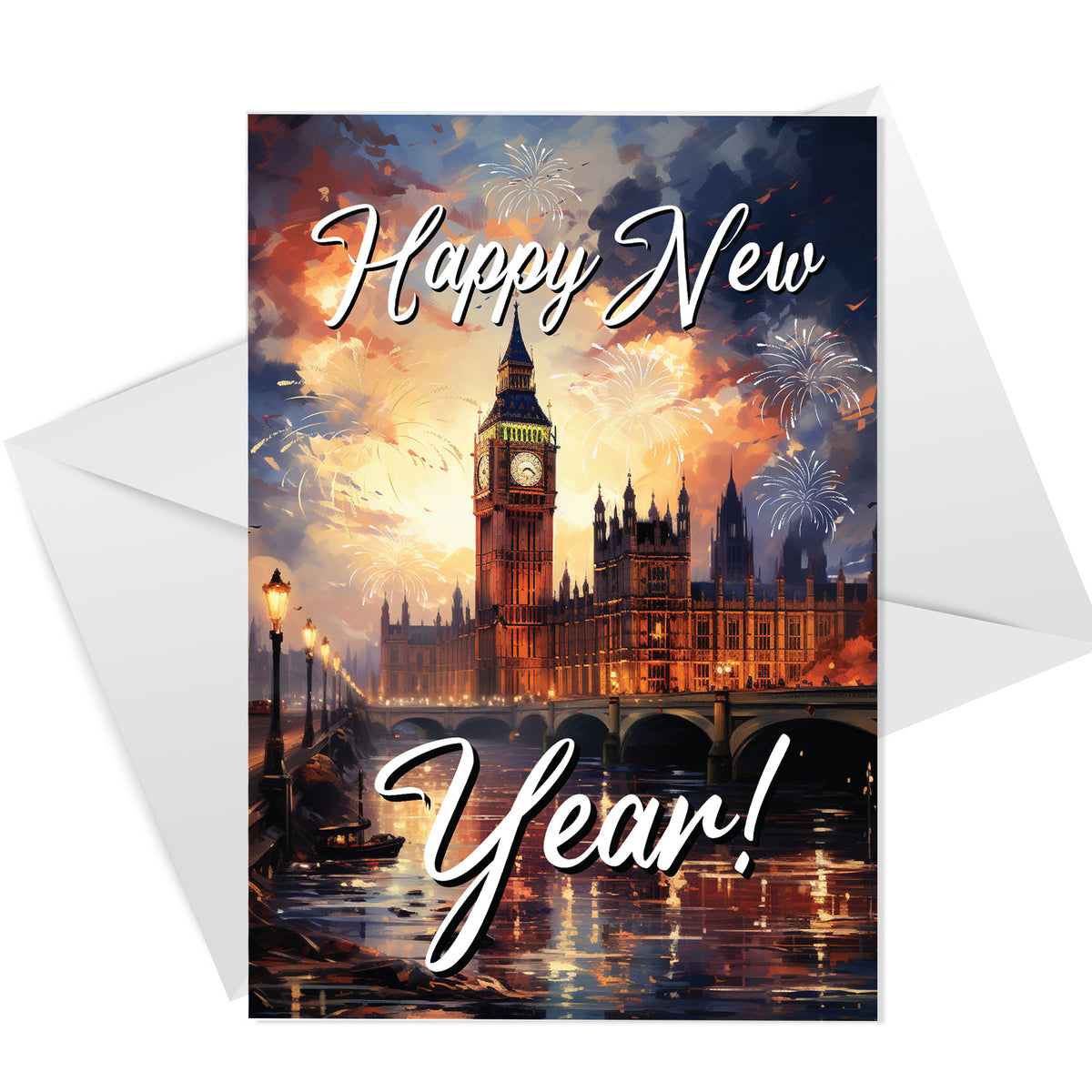 Happy New Year Celebration Card For Friends and Family Colleague