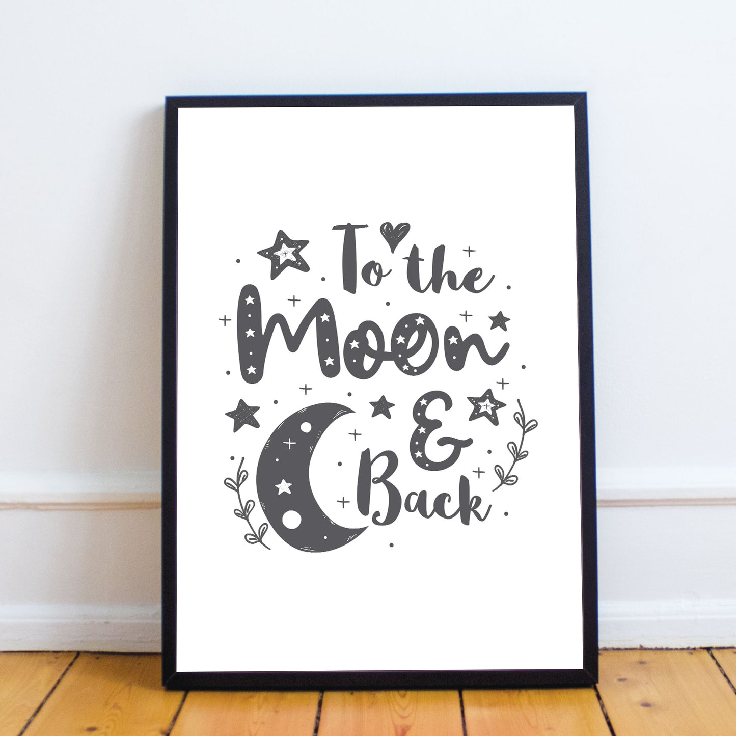 White Grey Nursery Framed Prints / Wall Art Baby Room Nursery