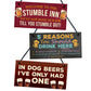 3 PACK Funny Home Bar Pub Signs Bundle Novelty Man Cave