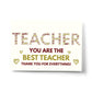 Best Teacher Gift Word Art Print Thank You School Nursery Gift