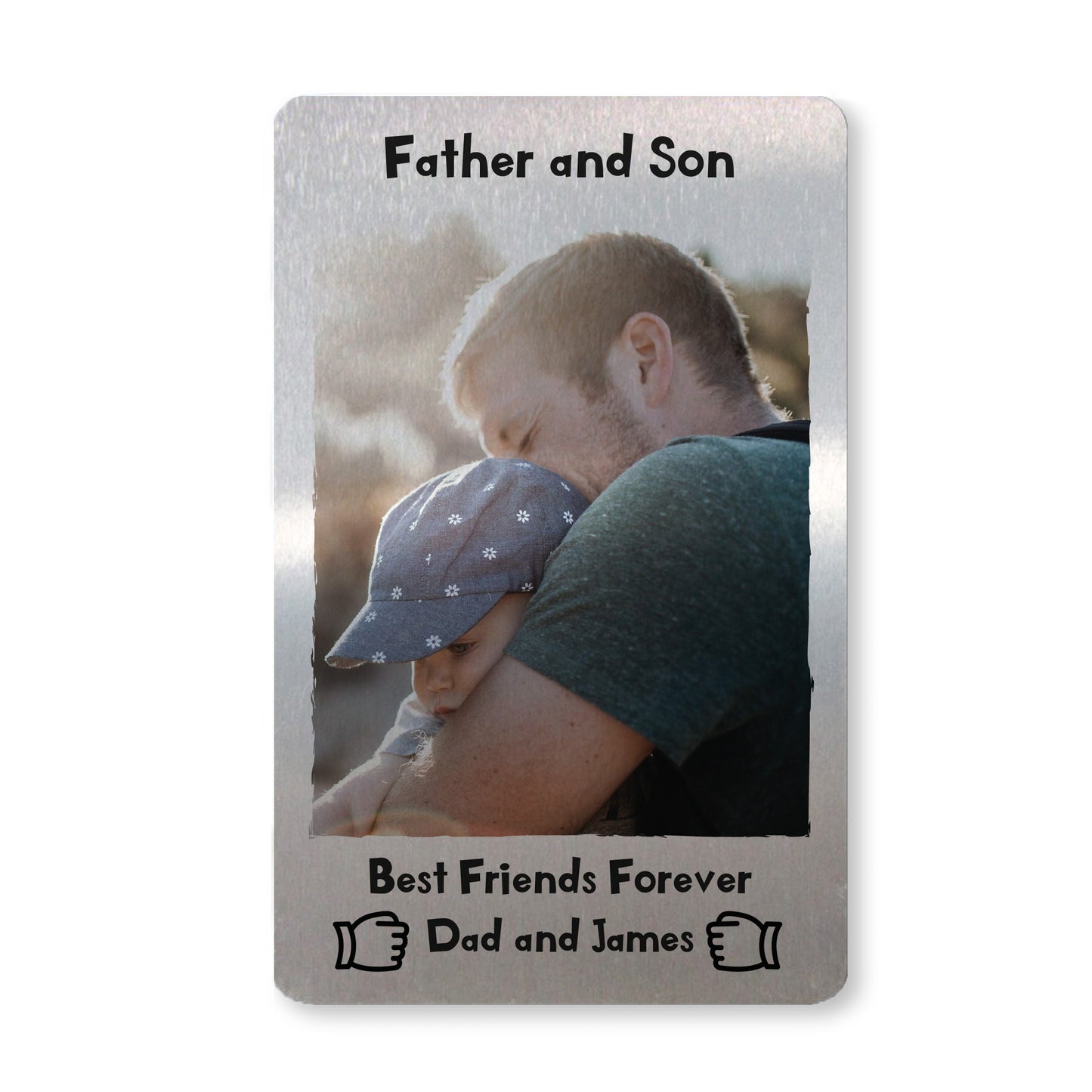 Personalised Fathers Day Gift From Son Photo Card FATHER SON