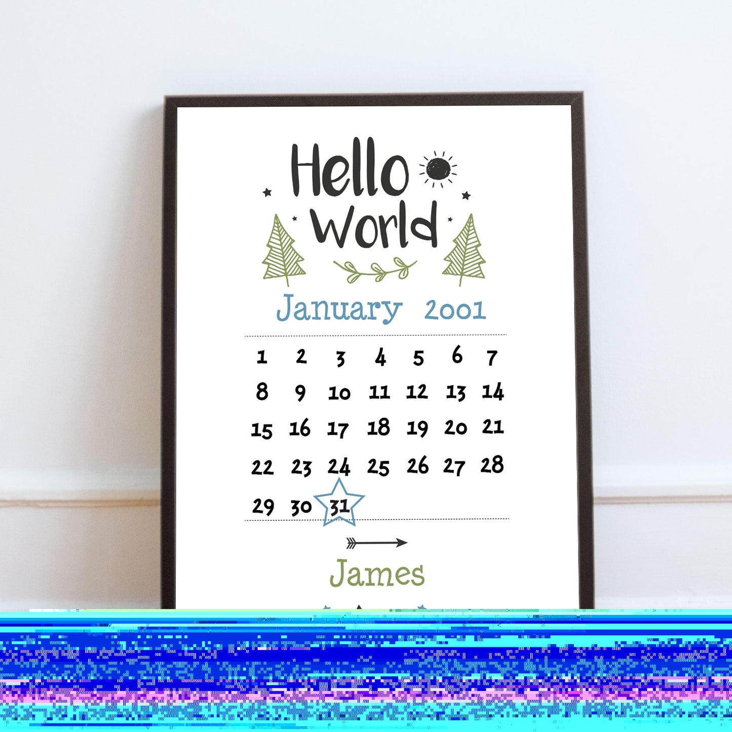 Newborn Baby Gift Baby Boy Girl Christening Gift Nursery Print
