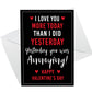 Boyfriend Valentine's Day Card Funny Rude Joke Novelty Valentine