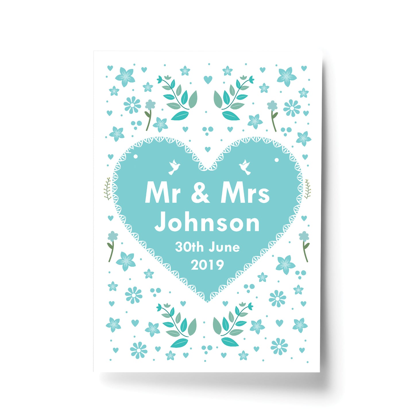 Wedding Gift Personalised Mr And Mrs Gift Print Wedding Keepsake