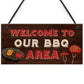 BBQ Home Decor Sign Novelty Barbecue Plaques For Garden