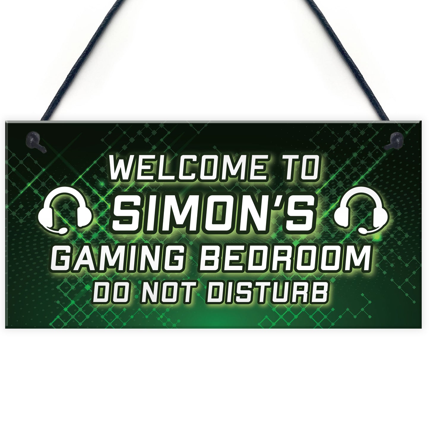 WELCOME Sign For Gaming Room Door Sign PERSONALISED