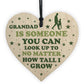 Grandad Gifts Novelty Wooden Heart Sign Birthday Grandad Gifts