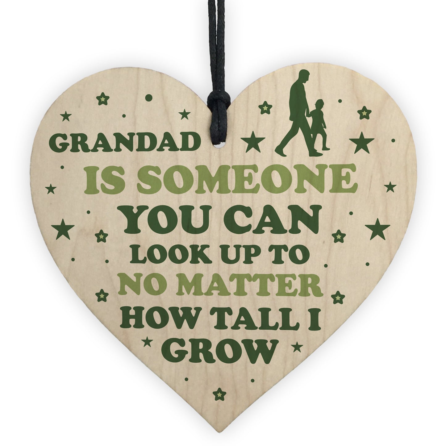 Grandad Gifts Novelty Wooden Heart Sign Birthday Grandad Gifts