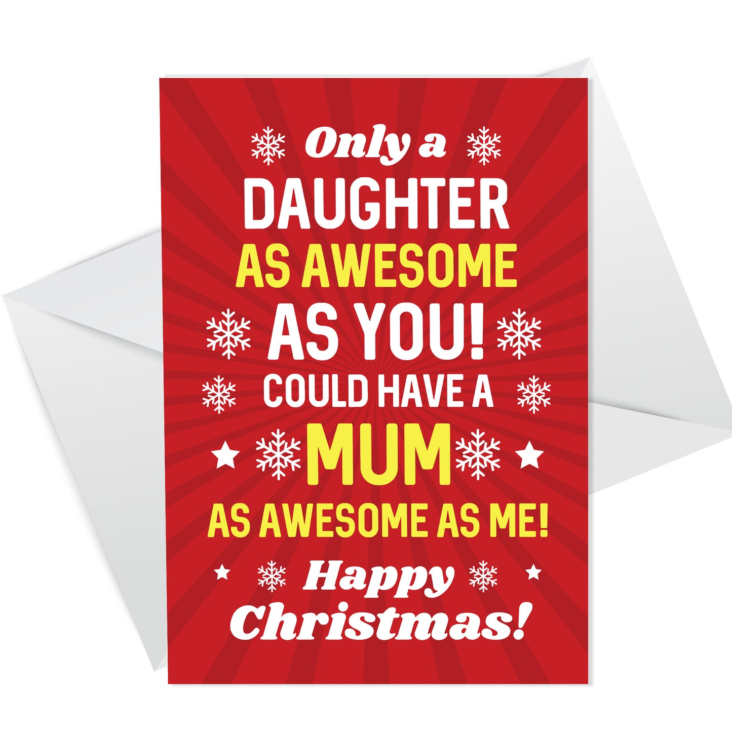 Funny Daughter Christmas Card From Mum Cheeky Humour Card