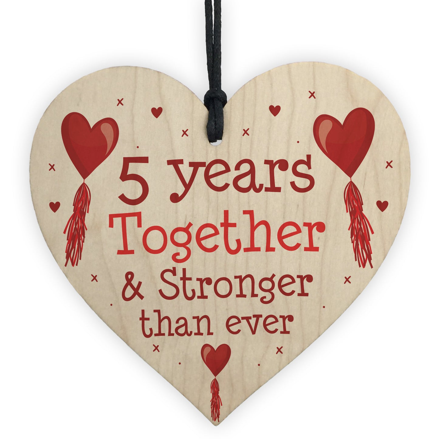 5th Anniversary Gift Wood Heart Perfect Gift For Husband Wife