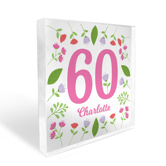 60th Birthday Gifts For Nan Mum Women Her PERSONALISED Block