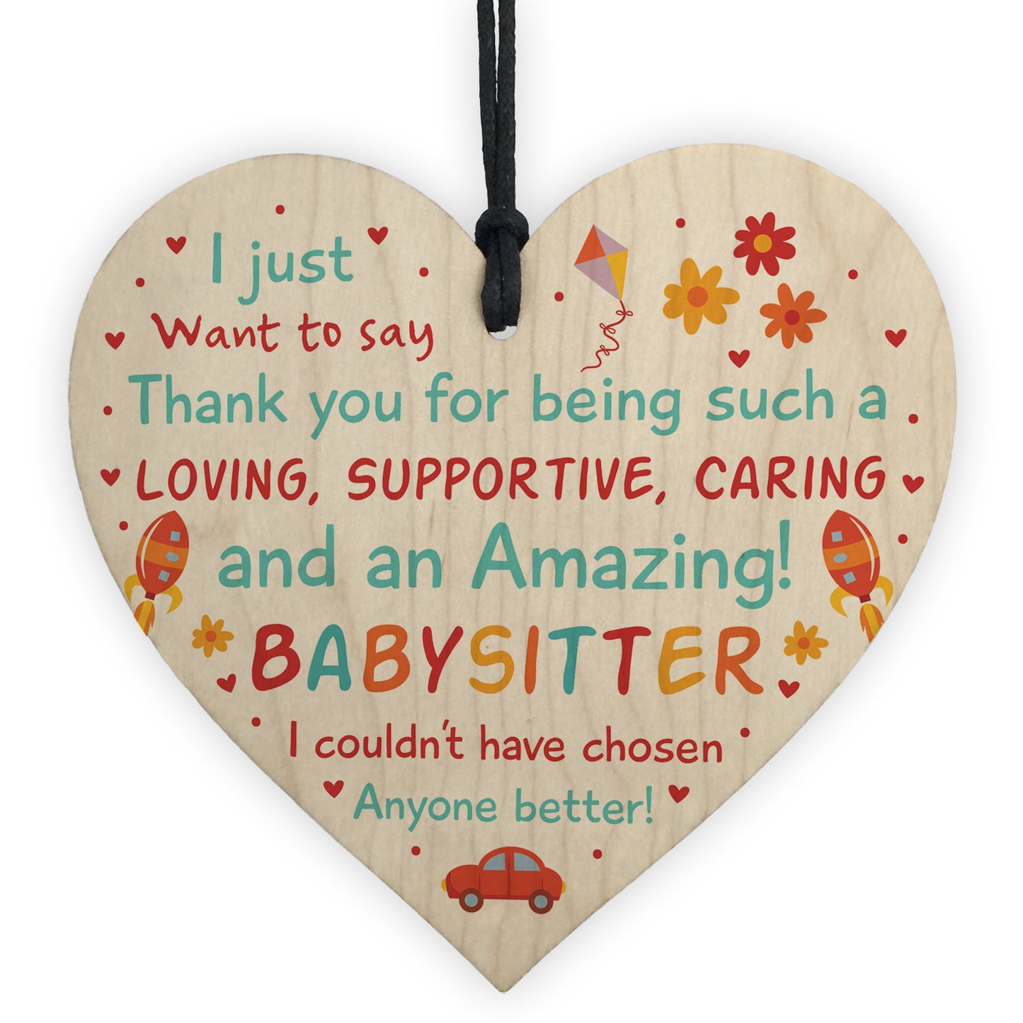 Babysitter Thank You Gifts Wooden Heart Gift For Childminder