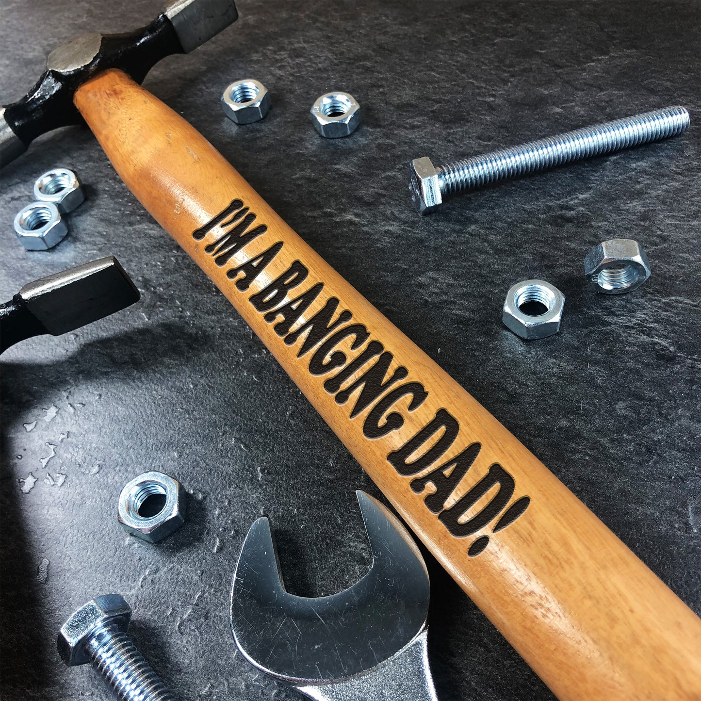 Funny JOKE Christmas Birthday Gift For Dad Engraved Hammer Gift