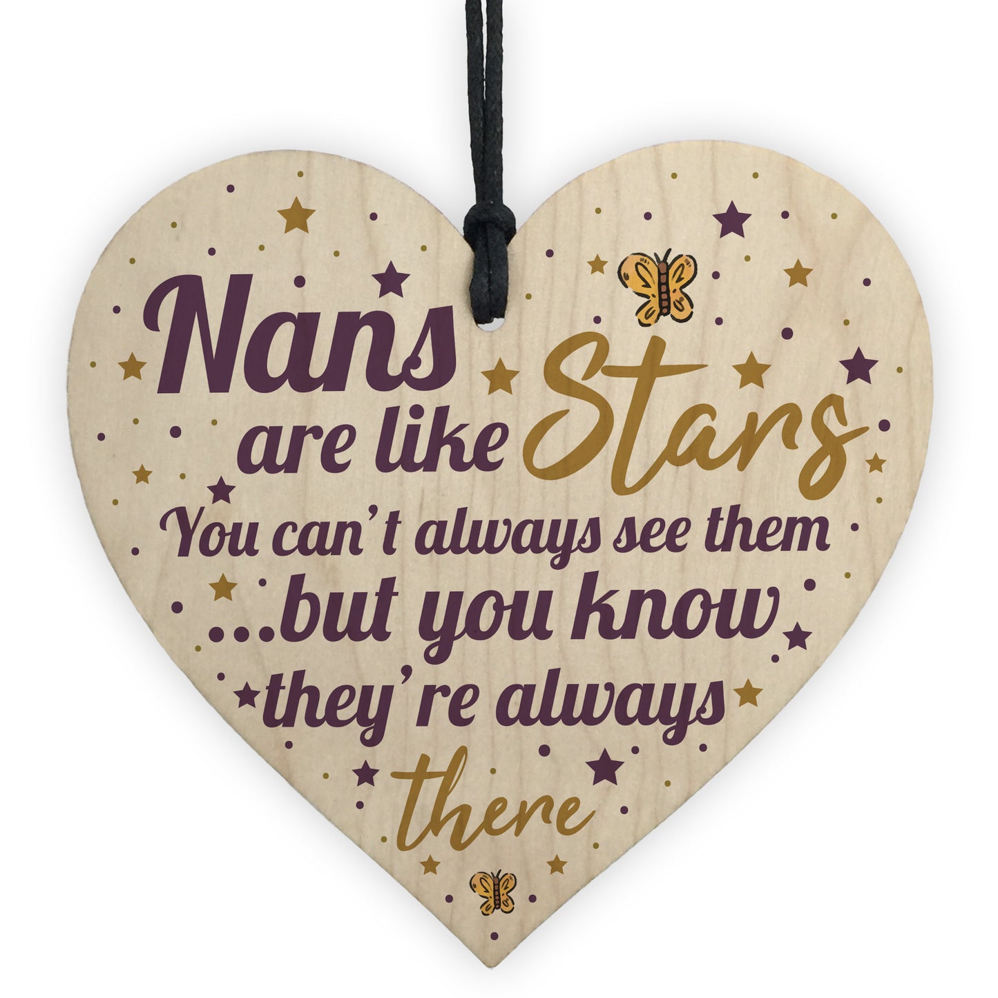 Nan Gift For Christmas Birthday Heart Plaque Keepsake THANK YOU