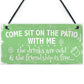 Come Sit Shabby Chic Hanging Wall Signs Garden Shed Plaques
