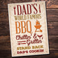 Dad's BBQ Barbeque Shed SummerHouse Hanging Sign Garden