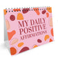 Daily Positive Affirmations Freestanding Flipbook Calendar Gift