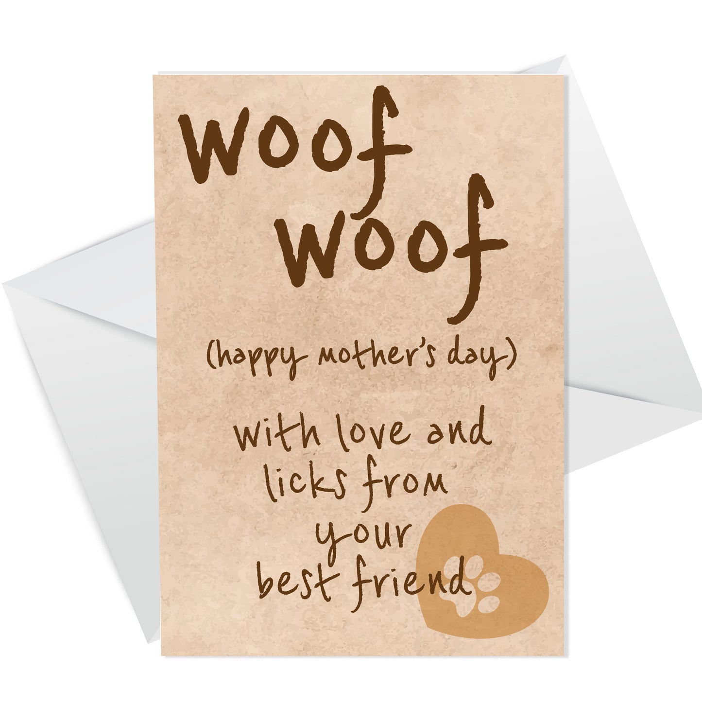 Happy Mothers Day Gift Card Dog Pet Gift For Doggy Mum