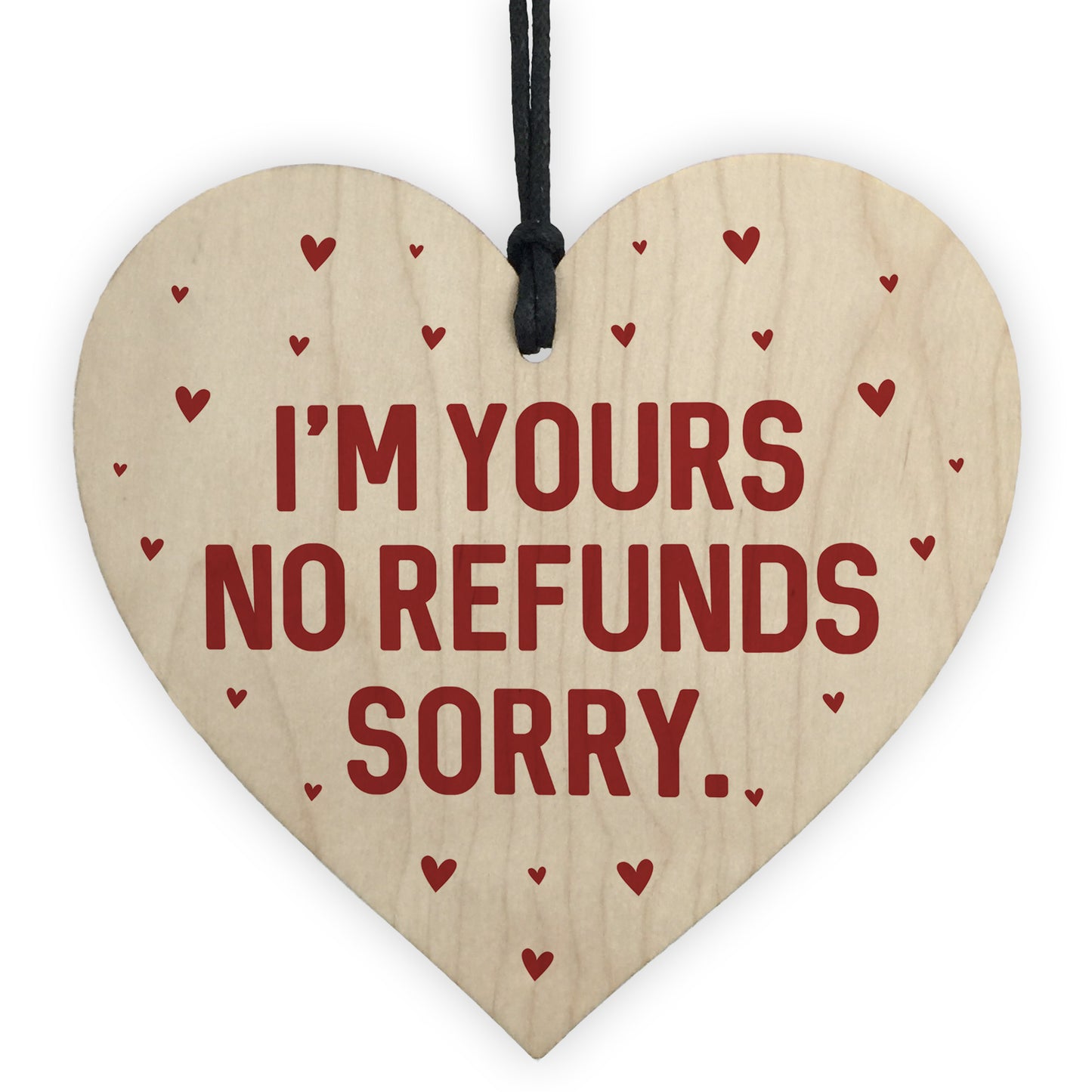 Funny Gift For Boyfriend Girlfriend Husband Wife Wood Heart