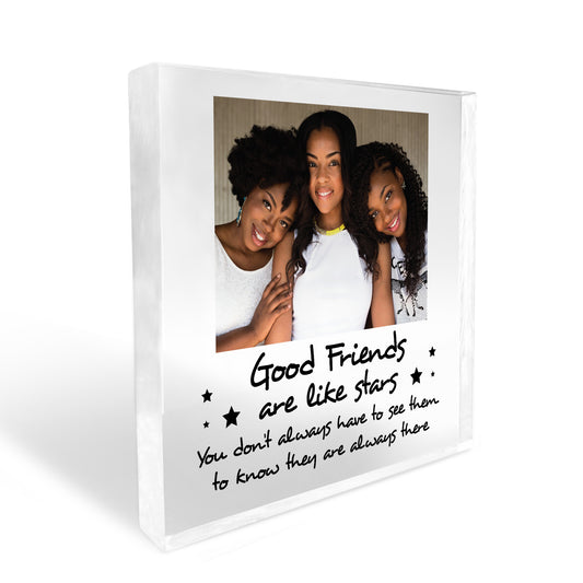 Acrylic Photo Block Personalised Best Friend Sign Friendship