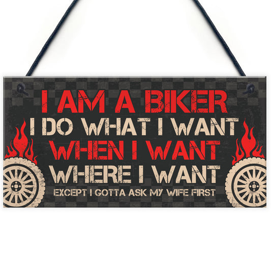 BIKER Gifts For Men Gift For Motorbike Motorcycle Lovers Garage