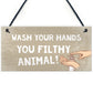 Beige Signs Plaques For Bathroom Toilet Novelty Home Decor Sign