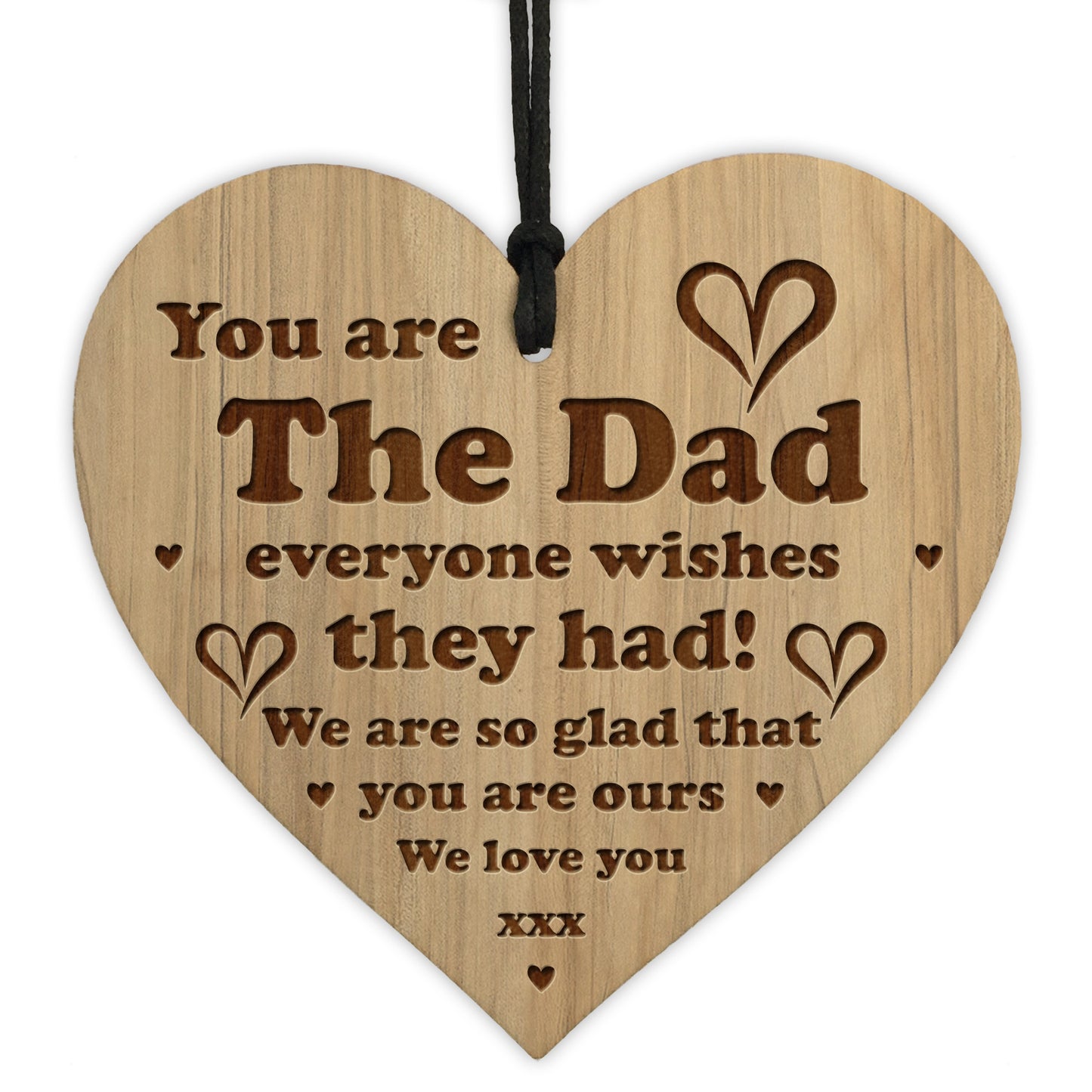 Dad Gift For Fathers Day Birthday Engraved Heart Gift For Him
