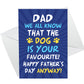 Funny Fathers Day Card From Daughter Son Dog Novelty Joke
