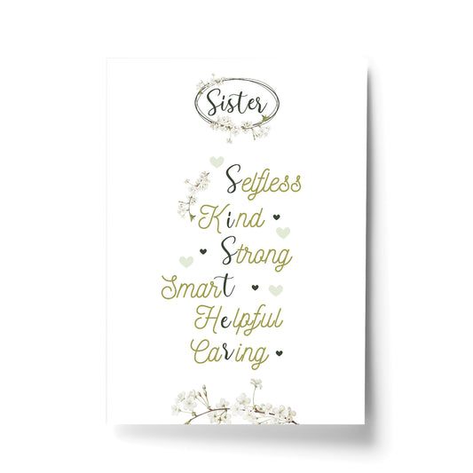 Sister Poem Gifts For Birthday Christmas Print Gift From Brother