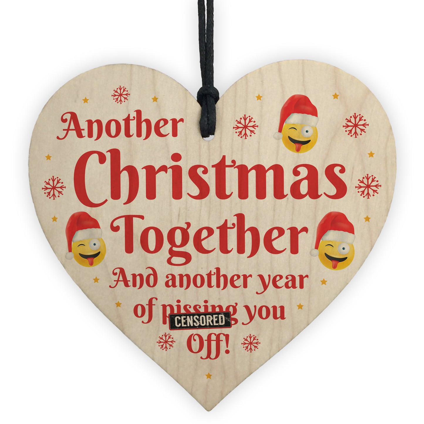 Funny Christmas Gift For Boyfriend Girlfriend Wood Heart Novelty