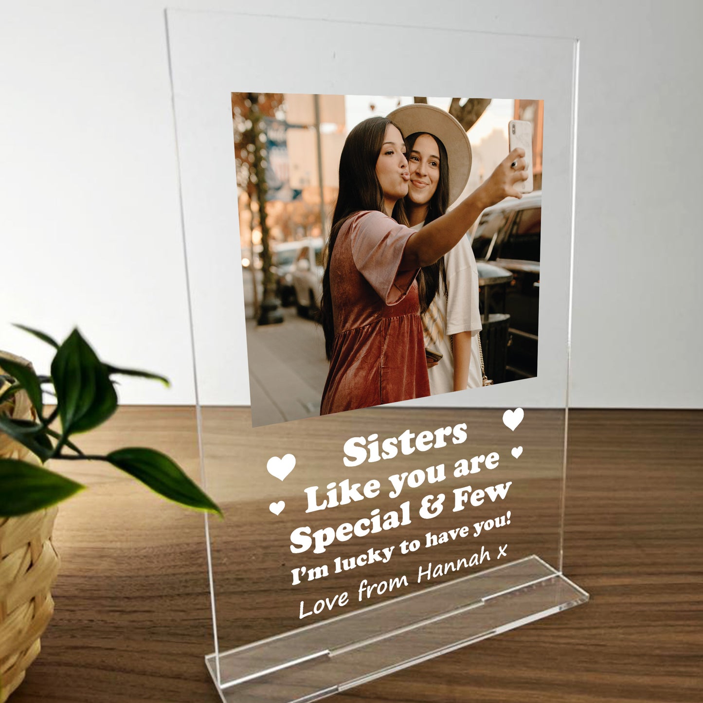 Sister Gifts Personalised Photo Plaque Gifts For Sister Birthday