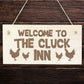 Funny Chicken Coop Sign Novelty Wooden Engraved Chicken