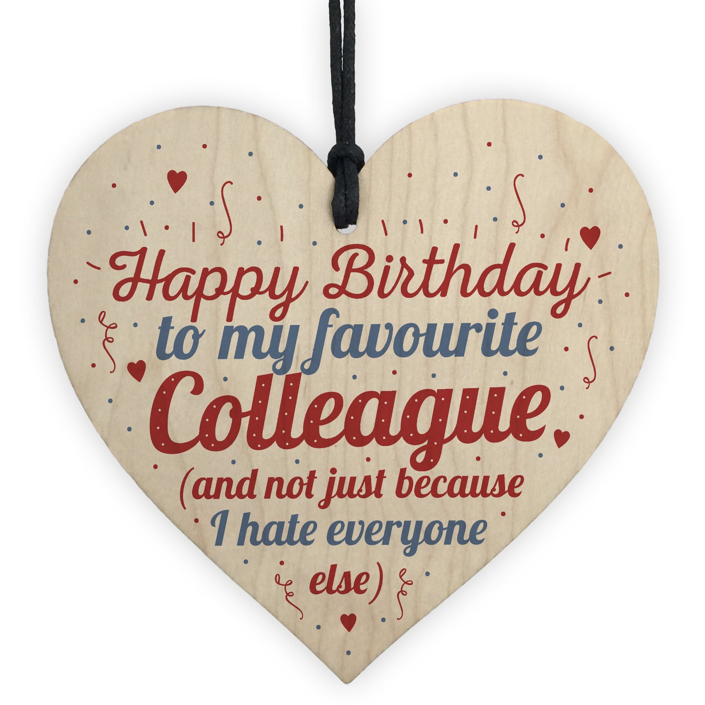 Birthday Colleague Gift Wooden Heart Friendship Sign THANK YOU