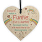 Auntie Gift Novelty Funtie Heart Funny Auntie Gift From Niece