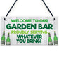 Funny Garden Bar Sign Welcome Home Bar Sign Garden Shed
