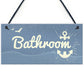 Bathroom Plaque Seaside Nautical Accessories Shabby Chic Vintage