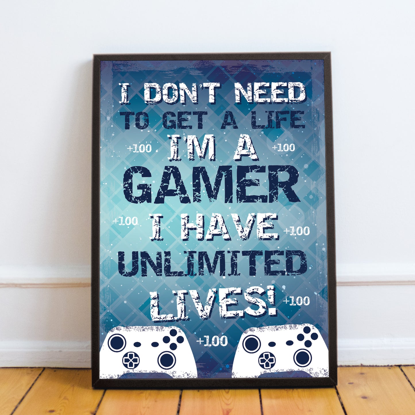 Boys Bedroom Decor Hanging Gaming Print Framed Gamer Gift
