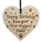 Funny Mum Dad Birthday Gift Mum Dad Birthday Card Wood Heart