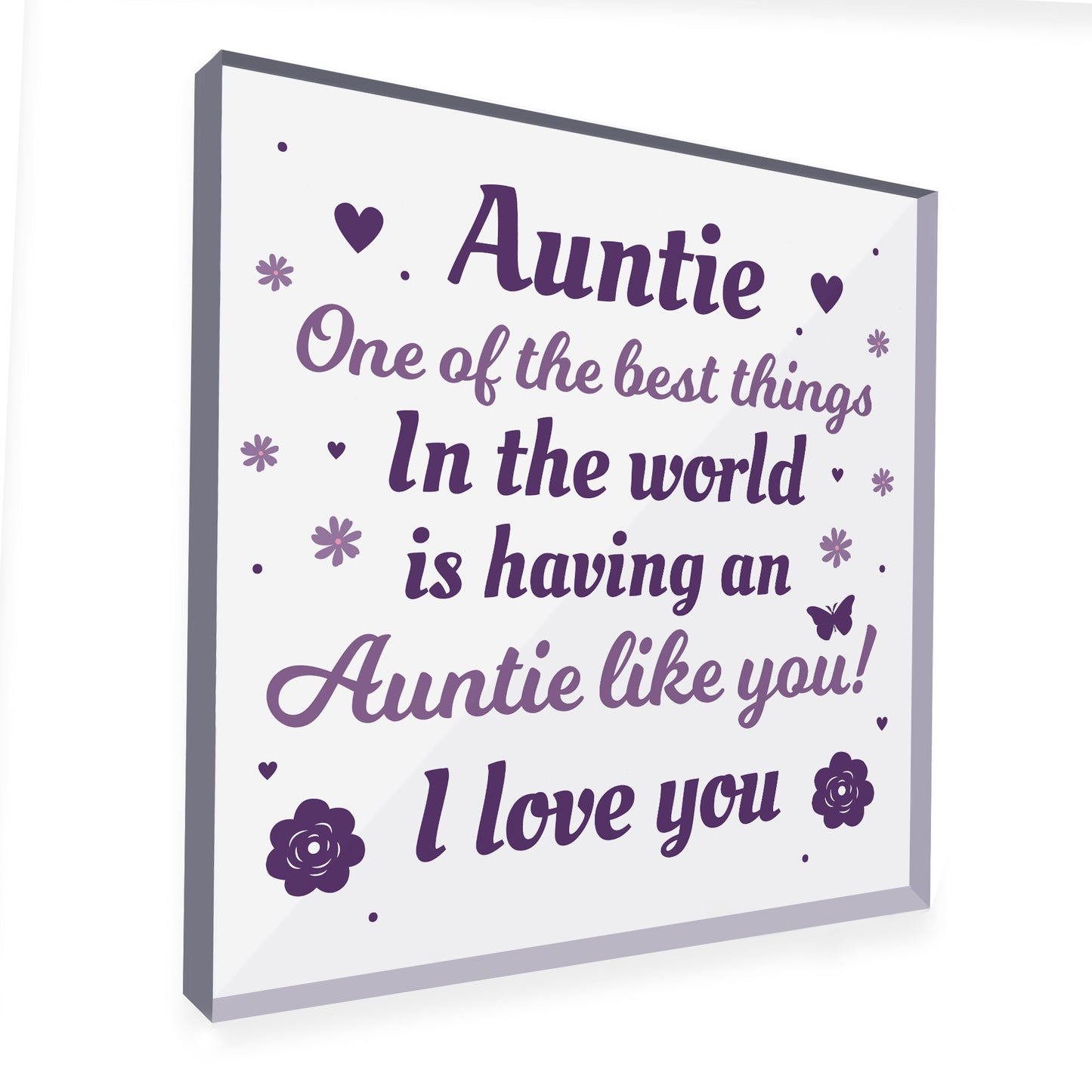 Auntie Gift For Birthday Acrylic Plaque Thank You Auntie Gifts