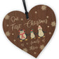 Our First Christmas As A Family Of Three Hanging Wood Decoration