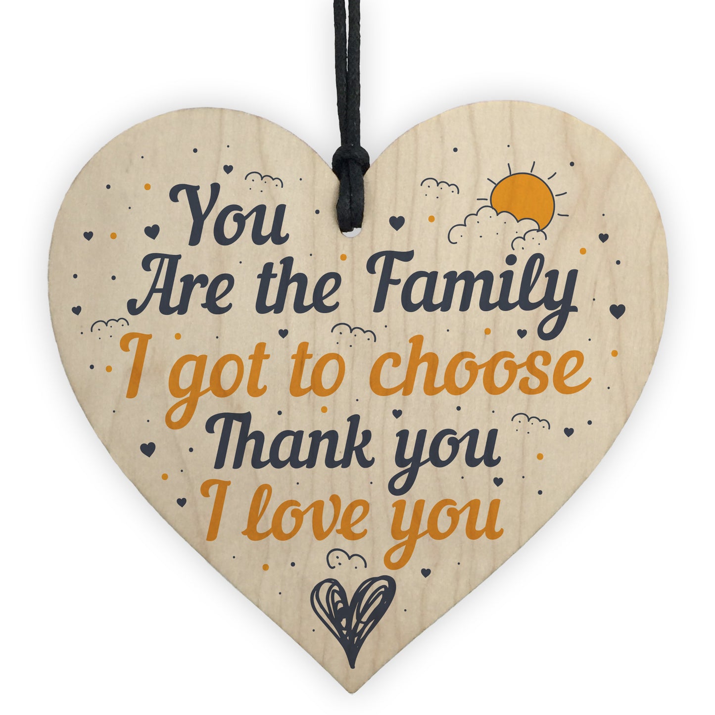 Best Friend Family Friendship Gift Wooden Heart Sign Birthday
