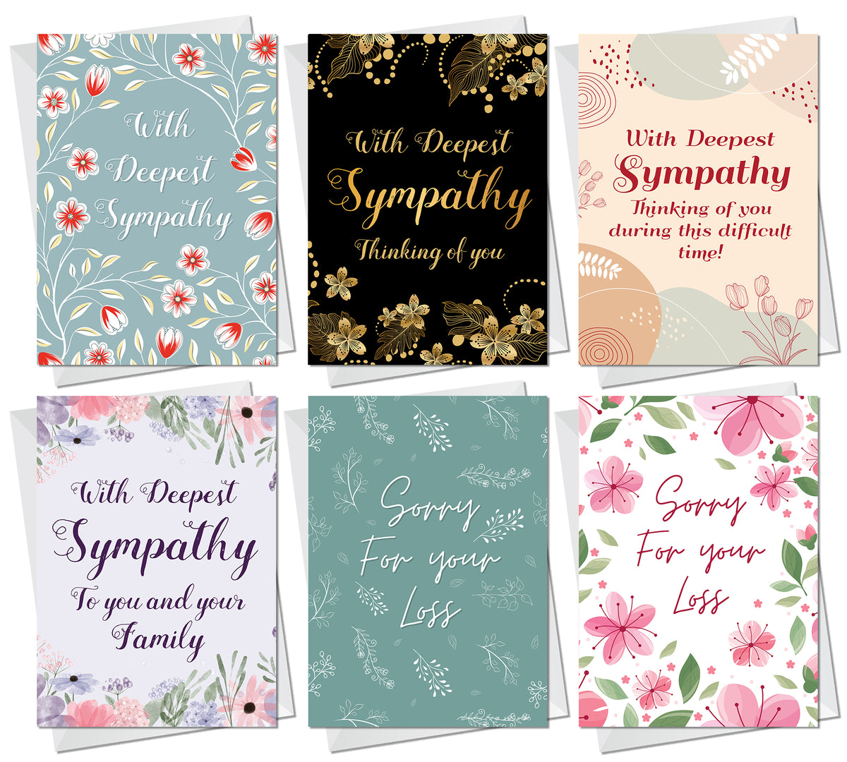 Sympathy Cards Multipack of 30 Sympathy Cards Condolences Sorry